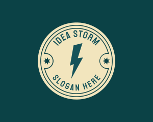 Electric Lightning Bolt  logo design