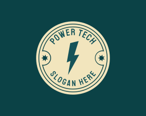 Electric Lightning Bolt  logo design