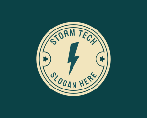Electric Lightning Bolt  logo design