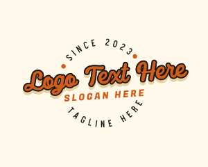Typography - Funky Hipster Business logo design