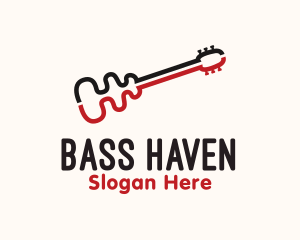 Bass - Music Instrument Guitar logo design