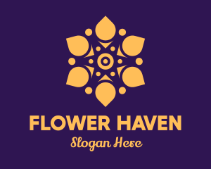 Yellow Flower Lantern  logo design