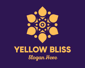 Yellow Flower Lantern  logo design