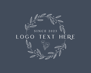 Wreath - Simple Wreath Emblem logo design