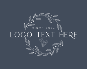 Simple Wreath Emblem logo design