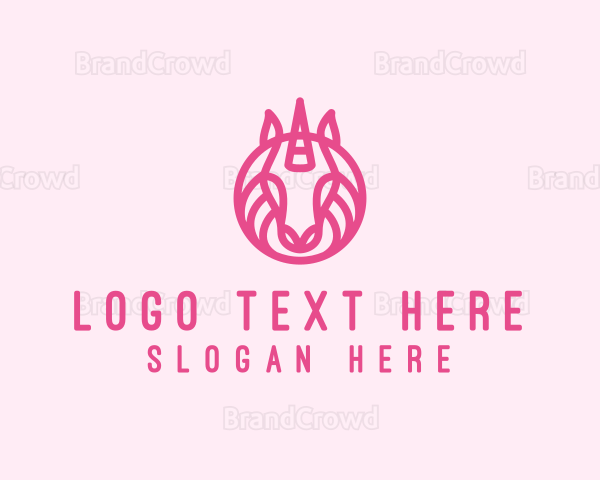 Mythical Horse Unicorn Logo