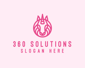 Mythical Horse Unicorn logo design