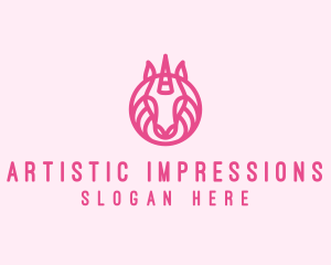 Mythical Horse Unicorn logo design