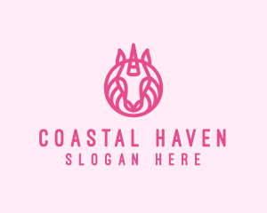 Mythical Horse Unicorn logo design