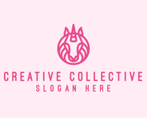 Mythical Horse Unicorn logo design