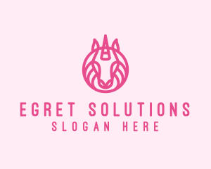 Mythical Horse Unicorn logo design