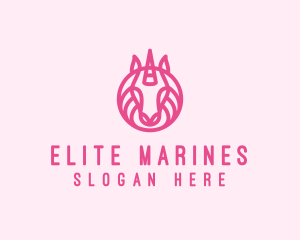 Mythical Horse Unicorn logo design