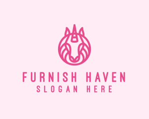 Mythical Horse Unicorn logo design