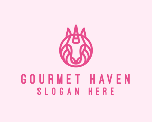 Mythical Horse Unicorn logo design