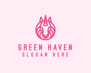 Mythical Horse Unicorn logo design