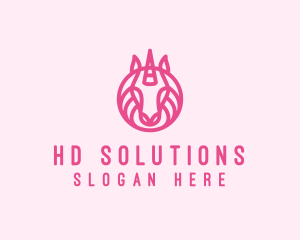 Mythical Horse Unicorn logo design