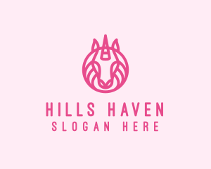 Mythical Horse Unicorn logo design