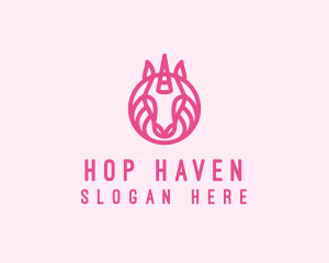 Mythical Horse Unicorn logo design