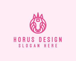 Mythical Horse Unicorn logo design