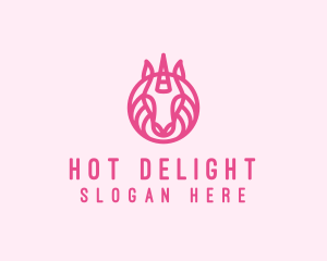 Mythical Horse Unicorn logo design