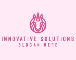 Mythical Horse Unicorn logo design