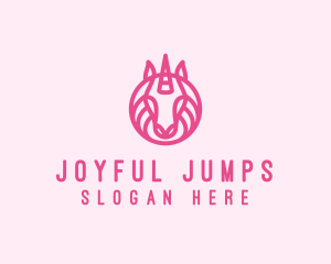 Mythical Horse Unicorn logo design