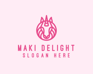 Mythical Horse Unicorn logo design