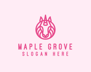 Mythical Horse Unicorn logo design