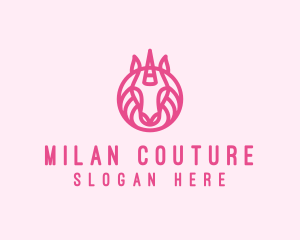 Mythical Horse Unicorn logo design