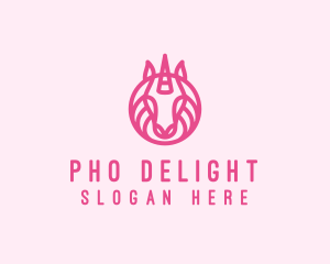 Mythical Horse Unicorn logo design