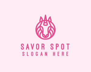 Mythical Horse Unicorn logo design