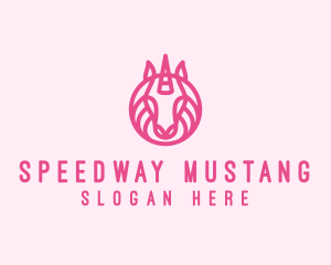 Mustang - Mythical Horse Unicorn logo design