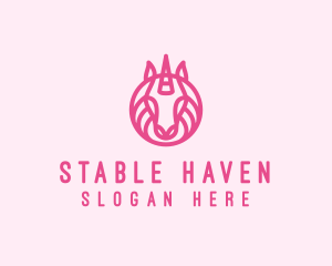 Horse - Mythical Horse Unicorn logo design