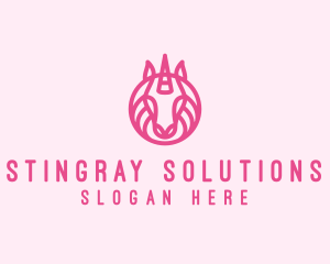 Mythical Horse Unicorn logo design