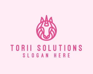 Mythical Horse Unicorn logo design