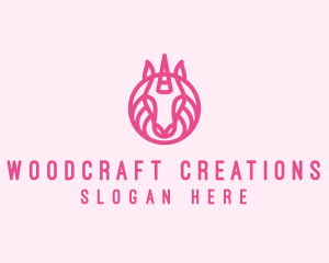 Mythical Horse Unicorn logo design