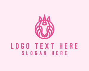 Mythical Horse Unicorn Logo