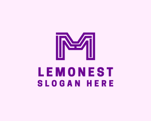 Establishment - Geometric Monoline Letter M Business logo design