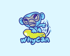 Monkey Water Surfer  Logo