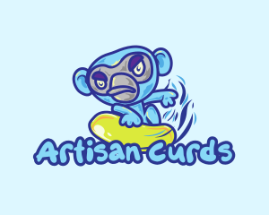 Monkey Water Surfer  logo design