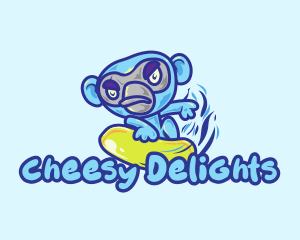 Monkey Water Surfer  logo design