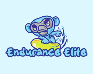 Monkey Water Surfer  logo design