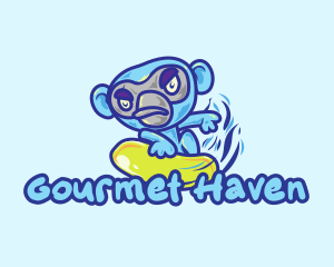 Monkey Water Surfer  logo design