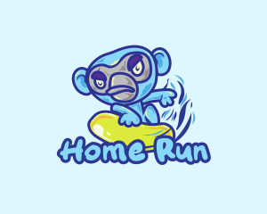 Monkey Water Surfer  logo design