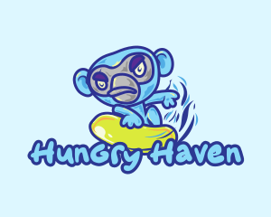 Monkey Water Surfer  logo design