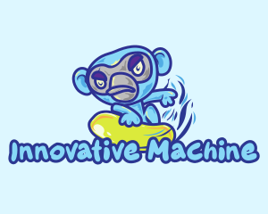 Monkey Water Surfer  logo design