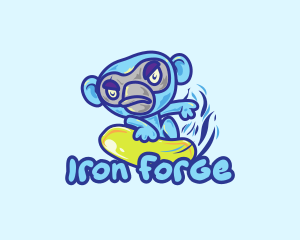 Monkey Water Surfer  logo design