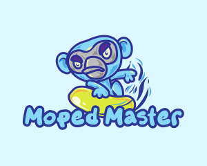 Monkey Water Surfer  logo design