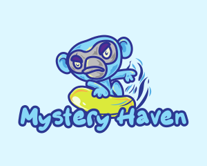 Monkey Water Surfer  logo design