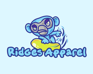 Monkey Water Surfer  logo design